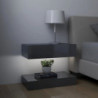 TV-Schränke mit LED-Leuchten 2 Stk. Hochglanz-Grau 60x35 cm