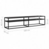 TV-Schrank Schwarz 180x40x40,5 cm Hartglas