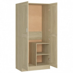 Kleiderschrank Sonoma-Eiche 82,5x51,5x180 cm Spanplatte