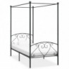 Himmelbett-Gestell Grau Metall 120 x 200 cm