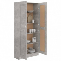 Bücherschrank Betongrau 82,5x30,5x185,5 cm Spanplatte