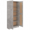 Bücherschrank Betongrau 82,5x30,5x185,5 cm Spanplatte