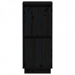 Sideboards 2 Stk. Schwarz 31,5x34x75 cm Massivholz Kiefer