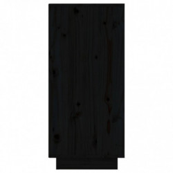 Sideboards 2 Stk. Schwarz 31,5x34x75 cm Massivholz Kiefer