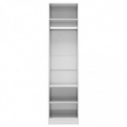 Kleiderschrank Hochglanz-Weiß 50×50×200 cm Spanplatte