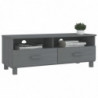 TV-Schrank Dunkelgrau 106x40x40 cm Massivholz Kiefer