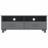 TV-Schrank Dunkelgrau 106x40x40 cm Massivholz Kiefer