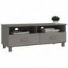 TV-Schrank Hellgrau 106x40x40 cm Massivholz Kiefer