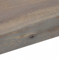 Konsolentisch Grau 115 x 35 x 76 cm Massivholz Akazie und Eisen