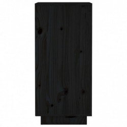 Sideboards 2 Stk. Schwarz 31,5x34x75 cm Massivholz Kiefer