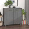 Sideboard Dunkelgrau 85x35x80 cm Massivholz Kiefer