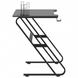 Gaming-Schreibtisch mit ZZ-Gestell Schwarz 90x60x75 cm