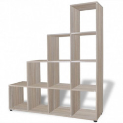 242551 Staircase Bookcase/Display Shelf 142 cm Oak