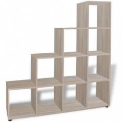 242551 Staircase Bookcase/Display Shelf 142 cm Oak