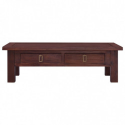 Couchtisch Klassisch Braun 100x50x30 cm Massivholz Mahagoni