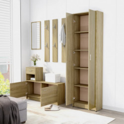 Garderobenschrank Sonoma-Eiche 55x25x189 cm Spanplatte