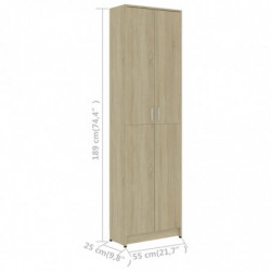 Garderobenschrank Sonoma-Eiche 55x25x189 cm Spanplatte