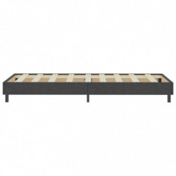 Boxspring-Bettgestell Grau Stoff 90x200 cm