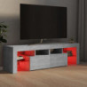 TV-Schrank mit LED-Leuchten Betongrau 140x35x40 cm