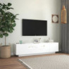 TV-Schrank mit LED-Leuchten Weiß 160x35x40 cm