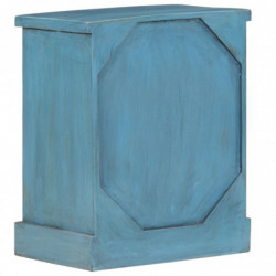 Nachttisch Mangoholz Massiv 40 x 30 x 50 cm Blau