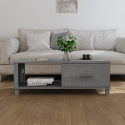 Couchtisch Dunkelgrau 100x55x35 cm Massivholz Kiefer