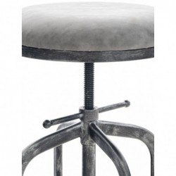 Barhocker Avadi Vintage Kunstleder antik-silber