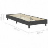 Boxspring-Bettgestell Grau Stoff 80x200 cm