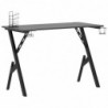 Gaming-Schreibtisch mit Y-Gestell Schwarz 110x60x75 cm