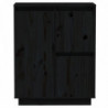 Sideboard Schwarz 60x34x75 cm Massivholz Kiefer