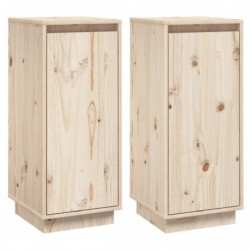 Sideboards 2 Stk. 31,5x34x75 cm Massivholz Kiefer