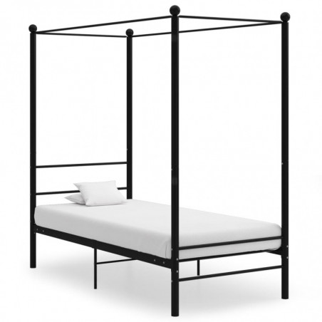 Himmelbett Schwarz Metall 100x200 cm