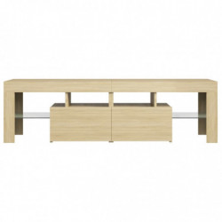 TV-Schrank mit LED-Leuchten Sonoma-Eiche 140x35x40 cm