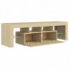 TV-Schrank mit LED-Leuchten Sonoma-Eiche 140x35x40 cm