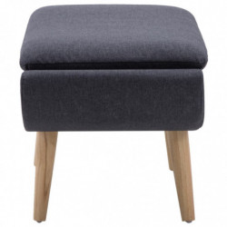 Hocker Stoffbezug 73 x 43 x 42 cm Dunkelgrau