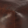 Pouf Dunkelbraun 40 x 40 x 40 cm Echtes Ziegenleder