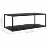 Couchtisch Schwarz 100x50x35 cm Hartglas