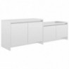 TV-Schrank Hochglanz-Weiß 146,5x35x50 cm Spanplatte