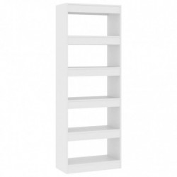 Bücherregal/Raumteiler Weiß 60x30x166 cm Spanplatte