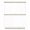 Sideboard Weiß 60x34x75 cm Massivholz Kiefer
