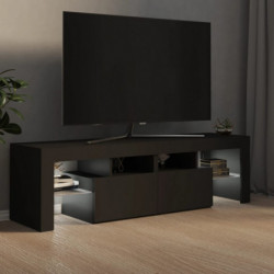 TV-Schrank mit LED-Leuchten Grau 140x35x40 cm