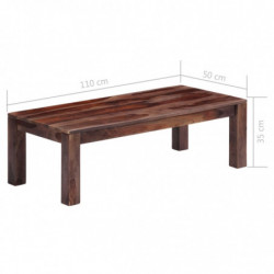 Couchtisch Grau 110 x 50 x 35 cm Massivholz