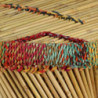 Couchtisch Bambus mit Chindi-Details Mehrfarbig