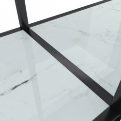 Konsolentisch Weiß 140x35x75,5 cm Hartglas