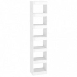 Bücherregal/Raumteiler Hochglanz-Weiß 40x30x198 cm