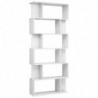 Bücherregal/Raumteiler Hochglanz-Weiß 80x24x192 cm