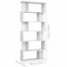 Bücherregal/Raumteiler Hochglanz-Weiß 80x24x192 cm