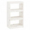 Bücherregal Raumteiler Weiß 60x30x103,5 cm Massivholz Kiefer