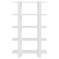 Bücherregal/Raumteiler Hochglanz-Weiß 100x30x160 cm