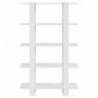 Bücherregal/Raumteiler Hochglanz-Weiß 100x30x160 cm